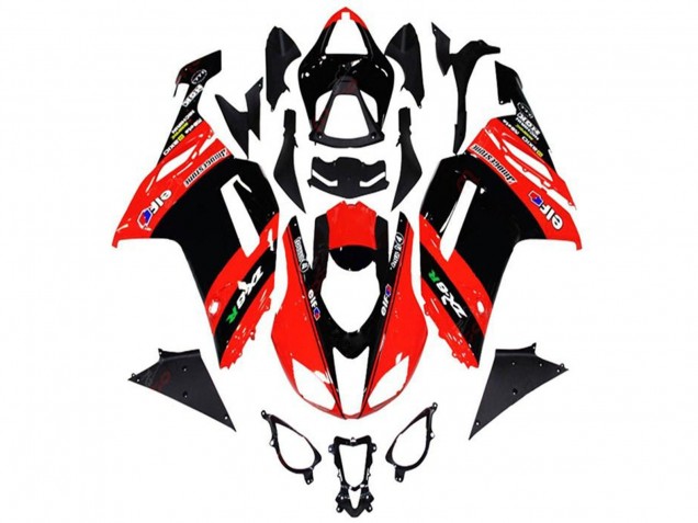 Carenado Moto Kawasaki ZX6R 2013-2018 - Rojo Negro Elf