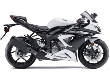 Kit Carenado Moto Kawasaki ZX6R 2013-2018 - Blanco Negro Mate