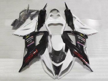Carenado Moto Kawasaki ZX6R 2013-2018 - Blanco Negro Rojo RSS
