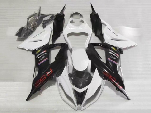 Carenado Moto Kawasaki ZX6R 2013-2018 - Blanco Negro Rojo RSS