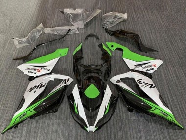 Carenado Moto Kawasaki ZX6R 2013-2018 - Verde Blanco Negro