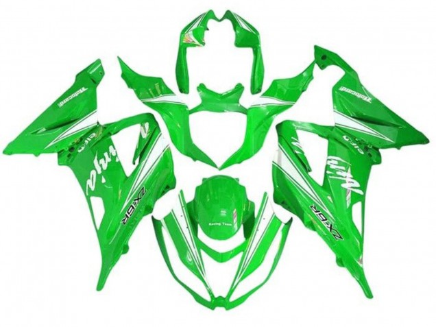 Carenado Moto Kawasaki ZX6R 2013-2018 - Verde Blanco