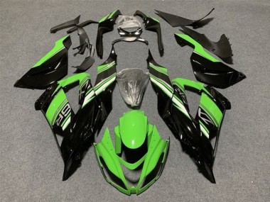 Kit Carenado Moto Kawasaki ZX6R 2013-2018 - Verde Negro Brillante