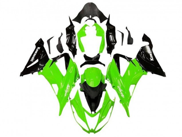 Kits Carenados Moto Kawasaki ZX6R 2013-2018 - Verde Negro Brillante