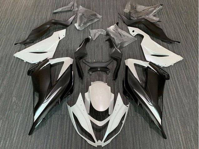 Kits Carenados Moto Kawasaki ZX6R 2013-2018 - Blanco Negro Mate