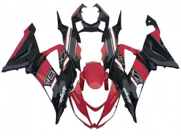 Carenado Moto Kawasaki ZX6R 2013-2018 - Rojo Negro Blanco