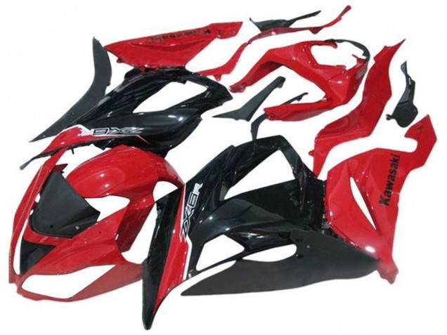 Carenados Moto Kawasaki ZX6R 2013-2018 - Rojo Negro Brillante