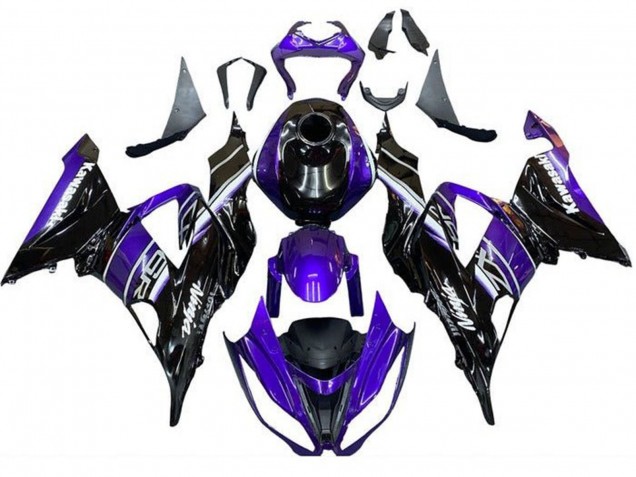 Carenados Moto Kawasaki ZX6R 2013-2018 - Azul Negro Brillante