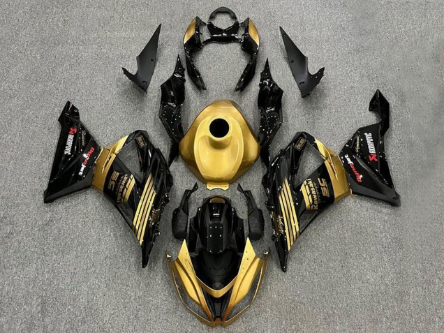 Carenado Moto Kawasaki ZX6R 2013-2018 - Oro Negro Brillante