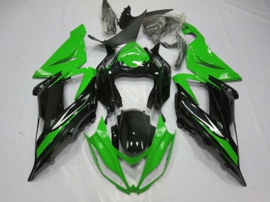 Carenados Moto Kawasaki ZX6R 2013-2018 - Verde Negro Brillante
