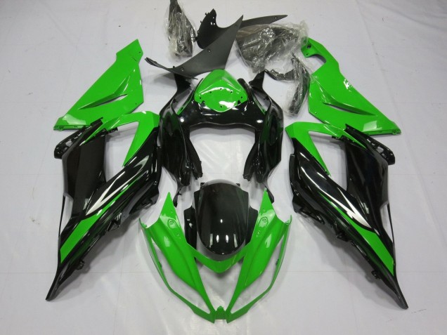Carenados Moto Kawasaki ZX6R 2013-2018 - Verde Negro Brillante