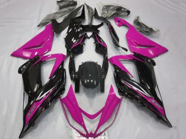 Carenado Moto Kawasaki ZX6R 2013-2018 - Rosa Negro Brillante