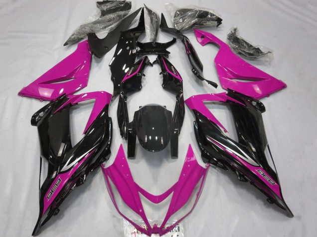 Carenado Moto Kawasaki ZX6R 2013-2018 - Rosa Negro Brillante
