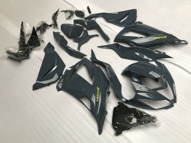 Carenado Moto Kawasaki ZX6R 2013-2018 - Gris Oscuro Amarillo