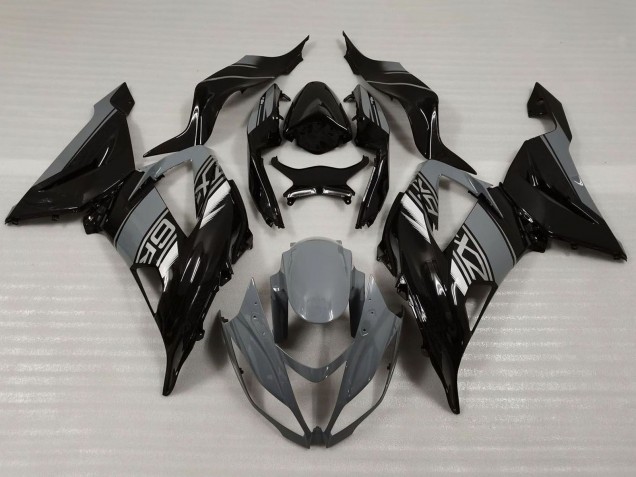 Carenado Moto Kawasaki ZX6R 2013-2018 - Nardo Gris Negro Brillante