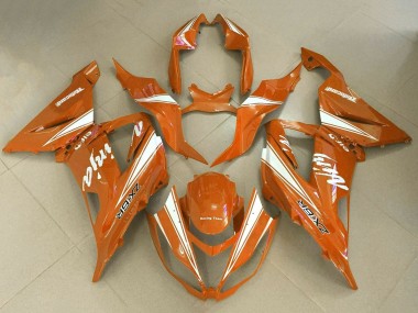 Carenado Moto Kawasaki ZX6R 2013-2018 - Naranja Blanco