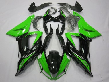 Carenado Moto Kawasaki ZX6R 2013-2018 - Verde Negro Brillante