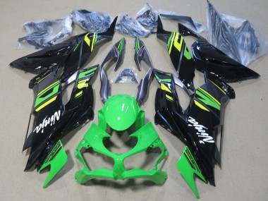 Carenado Moto Kawasaki ZX6R 2019-2022 - Verde Amarillo Negro Brillante