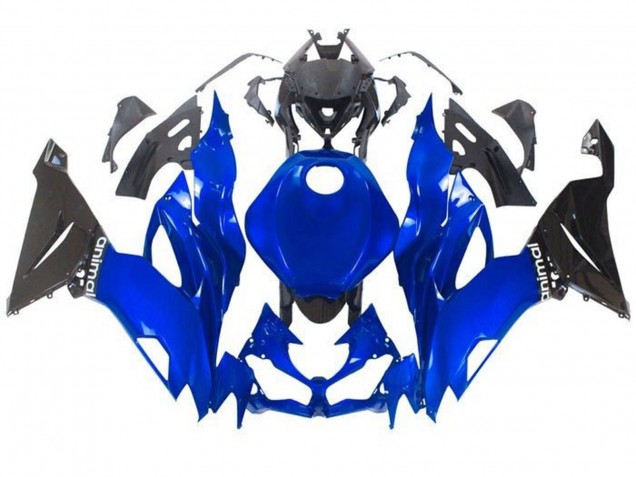 Carenado Moto Kawasaki ZX6R 2019-2022 - Azul Negro Brillante