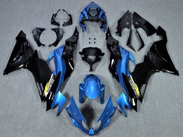 Carenado Moto Kawasaki ZX6R 2019-2022 - Azul Negro Brillante Amarillo