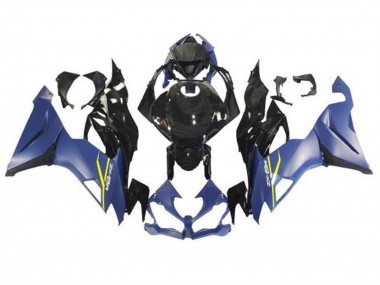 Carenado Moto Kawasaki ZX6R 2019-2022 - Azul Mate Negro Brillante