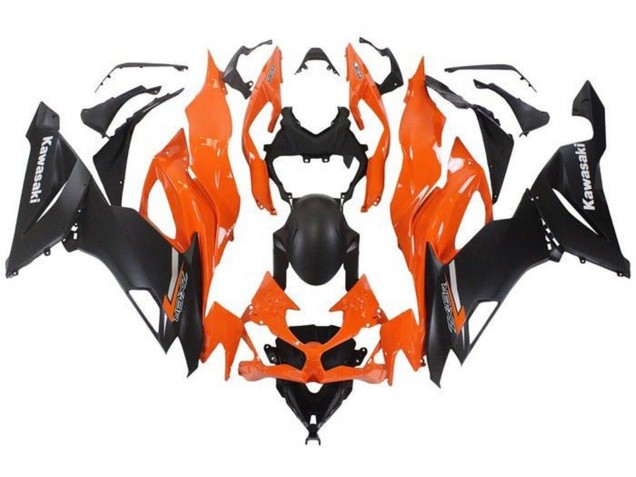 Carenados Moto Kawasaki ZX6R 2019-2022 - Naranja Negro Mate