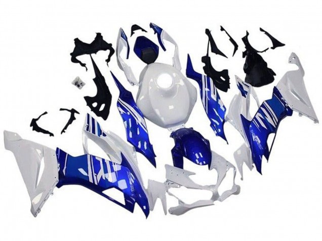 Carenado Moto Kawasaki ZX6R 2019-2022 - Blanco Azul