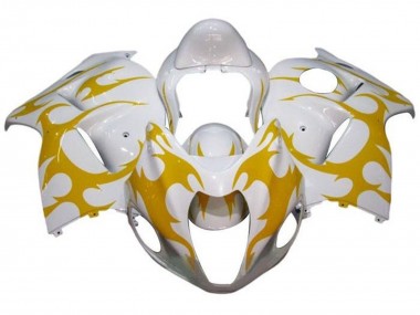 Carenados Moto Suzuki GSXR 1300 Hayabusa 2008-2020 - Blanco Amarillo Tribal