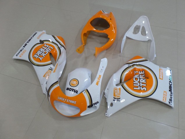 Carenado Moto Suzuki RGV250 VJ22 1991-1996 - Blanco Naranja Lucky Strike Motul