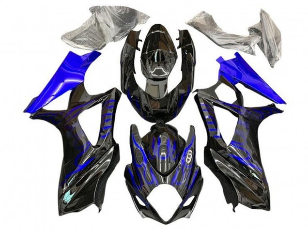 Carenado Moto Suzuki GSXR 1000 2005-2006 - Negro Azul Llama