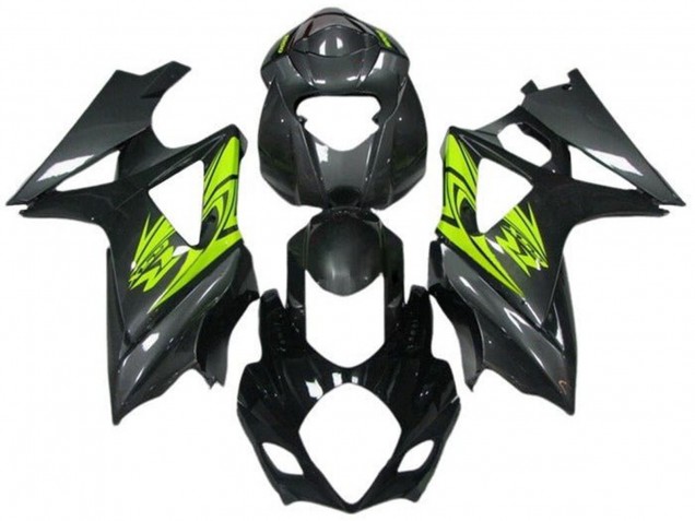 Carenado Moto Suzuki GSXR 1000 2005-2006 - Negro Gris Neon Amarillo