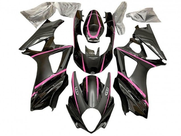 Carenado Moto Suzuki GSXR 1000 2005-2006 - Negro Brillante Negro Mate Rosa
