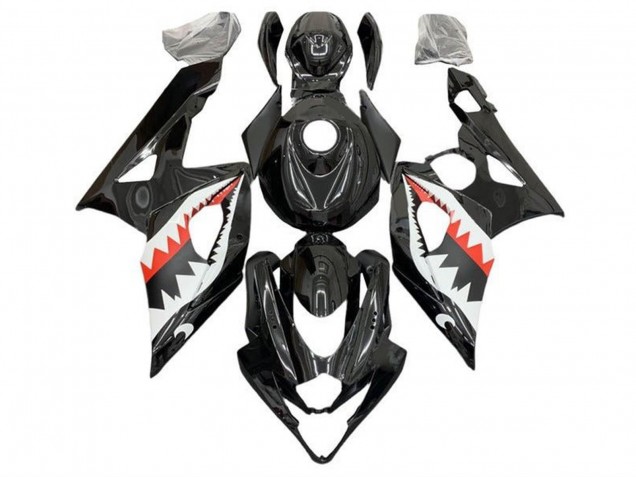 Carenado Moto Suzuki GSXR 1000 2005-2006 - Negro Blanco Rojo Tiburón