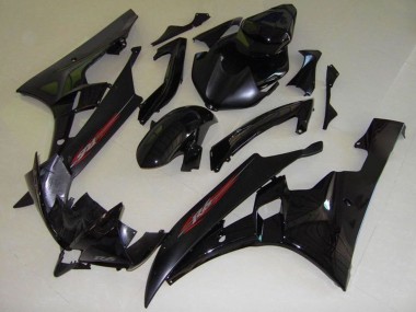 Carenado Moto Yamaha YZF R6 2006-2007 - Negro Brillante Negro Mate Rojo OEM Estilo