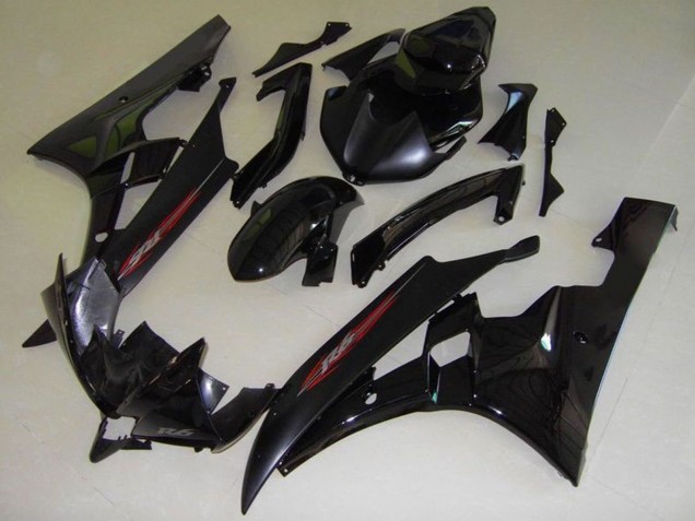 Carenado Moto Yamaha YZF R6 2006-2007 - Negro Brillante Negro Mate Rojo OEM Estilo