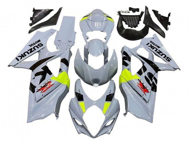 Carenado Moto Suzuki GSXR 1000 2005-2006 - Gris Negro Neon Amarillo Rojo