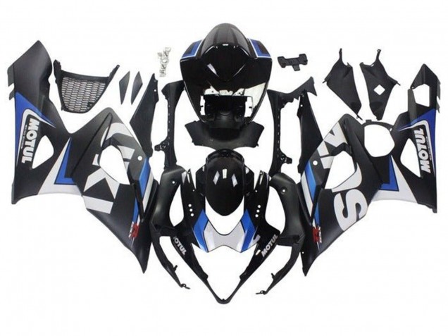 Carenado Moto Suzuki GSXR 1000 2005-2006 - Negro Mate Azul Blanco