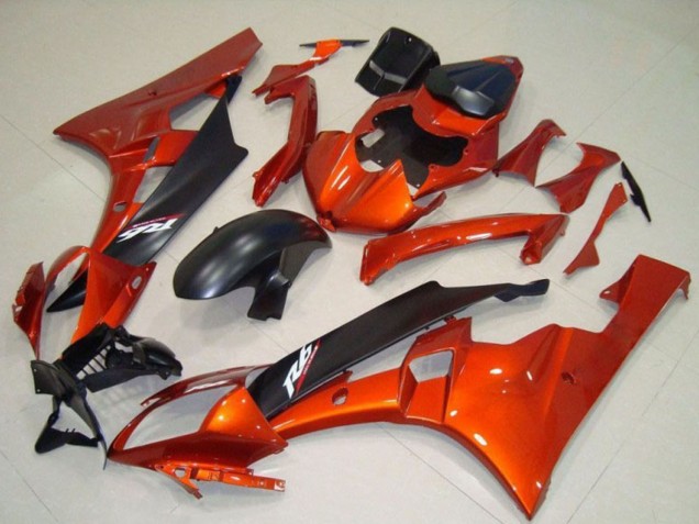 Kits Carenados Moto Yamaha YZF R6 2006-2007 - Naranja Negro Mate