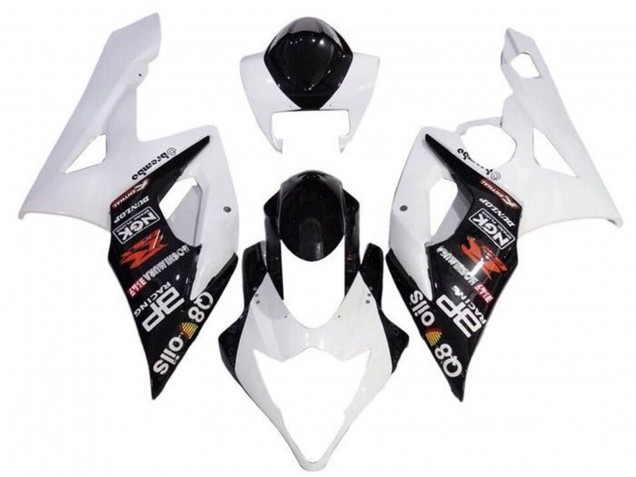 Carenado Moto Suzuki GSXR 1000 2005-2006 - Blanco Negro Brembo