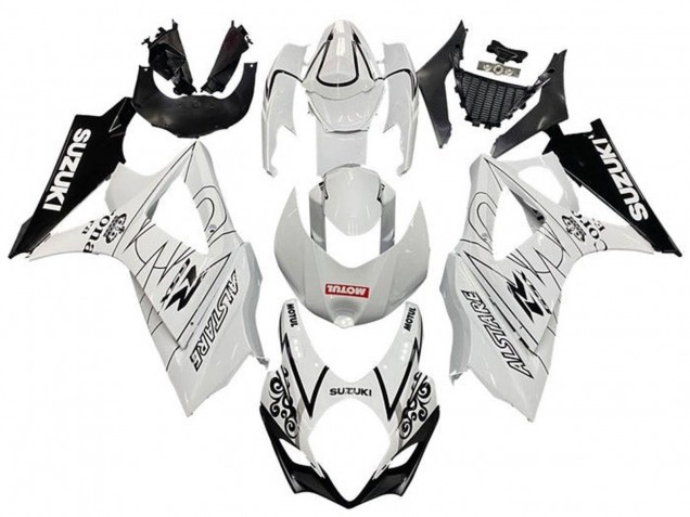 Carenado Moto Suzuki GSXR 1000 2005-2006 - Blanco Negro Corona Motul