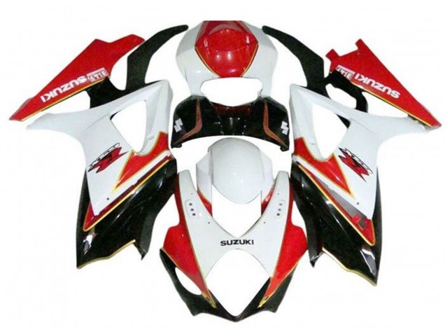 Carenado Moto Suzuki GSXR 1000 2005-2006 - Blanco Rojo Negro Oro