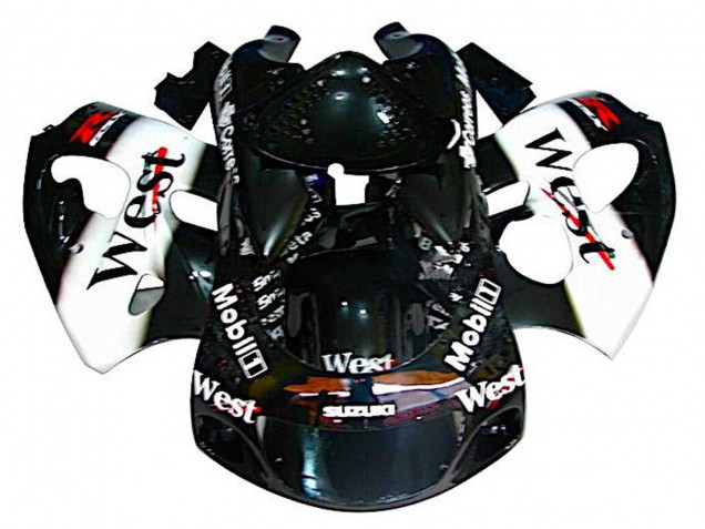 Carenado Moto Suzuki GSXR 600 / GSXR 750 1996-2000 - Negro Blanco West