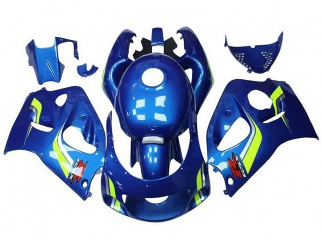 Carenado Moto Suzuki GSXR 600 / GSXR 750 1996-2000 - Azul Amarillo Blanco