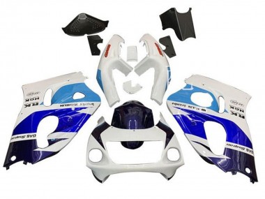 Carenado Moto Suzuki GSXR 600 / GSXR 750 1996-2000 - Blanco Triple Azul