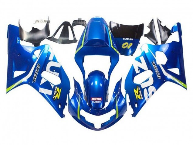 Carenado Moto Suzuki GSXR 600 / GSXR 750 2001-2003 - Azul Amarillo Verde Blanco
