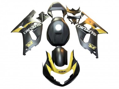 Carenado Moto Suzuki GSXR 600 / GSXR 750 2001-2003 - Negro Mate Amarillo
