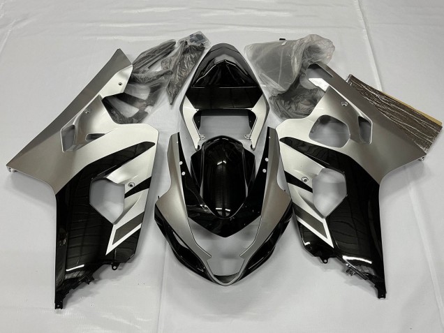 Carenado Moto Suzuki GSXR 600 / GSXR 750 2001-2003 - Plata Negro Brillante