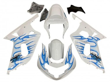 Carenado Moto Suzuki GSXR 600 / GSXR 750 2001-2003 - Blanco Azul Llama