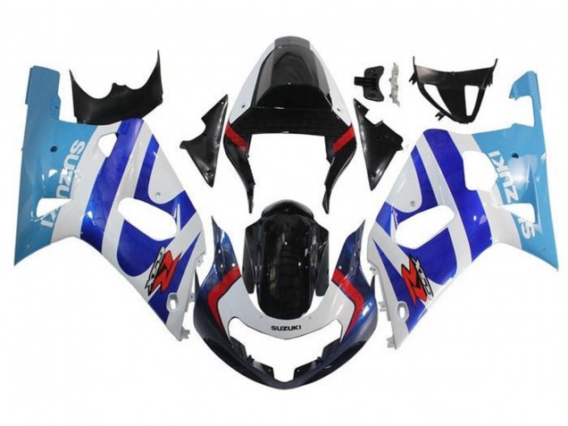 Carenado Moto Suzuki GSXR 600 / GSXR 750 2001-2003 - Blanco Triple Azul Negro Brillante Rojo