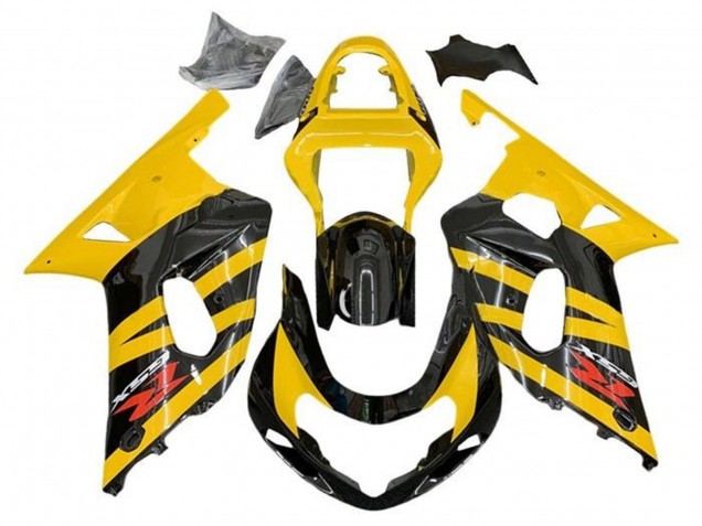 Carenado Moto Suzuki GSXR 600 / GSXR 750 2001-2003 - Amarillo Negro Raya Rojo